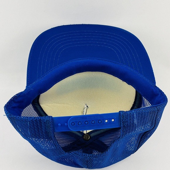 Vintage Shimano Logo Trucker Hat Blue Mesh Snapback Cap One Size Adjustable - Picture 6 of 7